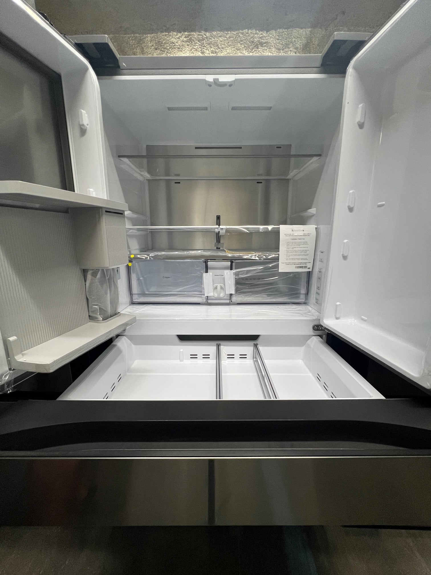 Samsung BESPOKE 23 cu. ft. 4-Door Counter Depth Stainless Steel & Stainless Black